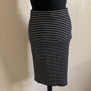 Forever 21 Black and White striped Pencil Skirt